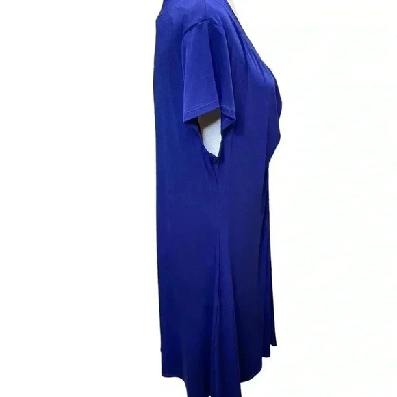 AA Studio Blue V Neck with Blue Rhinestones embellishment MIDI 20W - Picture 5 of 7